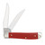 Case American Workman Carbon Steel Mini Trapper Red Smooth Synthetic