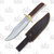 Hen & Rooster Bowie Knife Stag 7 Inch Plain Satin  and Sheath