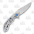 Olamic Wayfarer 247 Folding Knife T-067B Bowie Twill Fat Carbon (Jeweled Acid Rain)