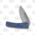 Medford Slim Midi 3.25in Drop Point Blade Blue Deep Cut Laurel Leaf