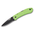 KA-BAR Mini Dozier Zombie Green Folding Knife 2.25in Drop Point Blade