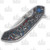 Olamic Wayfarer 247 Folding Knife T-076P Nebula FatCarbon/Washed with Matte Blue T076P