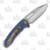 Medford On Belay Folding Knife Tumbled S35VN Blue (Bronze Hardware)