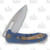 Medford On Belay Folding Knife Tumbled S35VN Blue (Bronze Hardware)