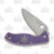 Spyderco Tenacious SMKW Custom Folding Knife Purple Anodized Hemp