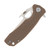 Honey Badger Medium Opener Folding Knife Tan 3.25in Plain Drop Point