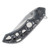 Olamic Wayfarer 247 T093-B Folding Knife White Storm FatCarbon/Dark Blast with Acid Rain Cutouts