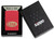 Case Lighter Zippo Red Matte with Case Oval Logo