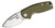 SOG Stout SJ OD Green Folding Knife 2.6in Clip Point Stonewash Blade