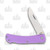 Bear & Son Small Farmhand Purple Aluminum 2.75 Inch Plain Satin Drop Point Open 2
