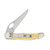 Bear & Son Locking Cowhand Yellow Delrin 2.87in Plain Satin Drop Point
