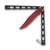 Bear & Son Widow Series 3" Black & Red Butterfly Knife