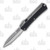 Microtech Glykon Stonewash Bayonet D/E Out-the-Front Automatic Knife Black Aluminum/Titanium