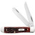 Case Mahogany Peach Seed Jigged Bone Carbon Steel Mini Trapper Folding Knife