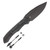 Microtech ANAX Front Flipper Framelock Folding Knife (Plain Edge DLC  Black)