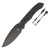 Microtech ANAX Front Flipper Framelock Folding Knife (Plain Edge DLC  Black)