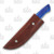 Frost Chipaway Wailaki Creek Skinner Fixed Blade Knife Blue Smooth Bone Handle