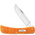 Case Persimmon Orange Peach Seed Jigged Bone Sod Buster Jr Folding Knife