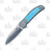 CRKT Michael Walker Monument Linerlock Folding Knife (Blue/Gray Titanium  M390)