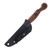 TOPS El Pionero Fixed Knife Tan 3.38in Plain Tumble Trailing Point TPELPO01