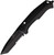 Bear OPS Rancor IV Slide Lock Folding Knife (All Black  Partially Serrated Sandvik Steel Tanto)
