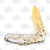 3D Gold Dragon Fantasy Folding Knife