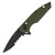 Bear OPS Rancor IX Slide Lock Folding Knife (OD Green  Serrated)