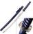 Samurai Sword with Blue Scabbard and Blue and Black Cord Wrapped Handle