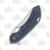 Olamic Wayfarer 247 Folding Knife 104M Mouflon (Blue Faux Bolsters/Craters  Matte Bronze)