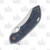 Olamic Wayfarer 247 Folding Knife 104M Mouflon (Blue Faux Bolsters/Craters, Matte Bronze) 104M