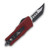 Microtech Mini Troodon Hellhound Out-the-Front Automatic Knife (T/E Stonewash | Merlot)