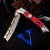 Vallotton Crescent Razor Dual Action Auto/Manual Knife (Dichrolam  Baker Forge Damascus)