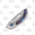 Olamic Appetizer Kiridashi Slipjoint Folding Knife A117 (Entropic TiMascus  Jeweled  Matte Blue)