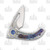 Olamic Appetizer Kiridashi Slipjoint Folding Knife A117 (Entropic TiMascus  Jeweled  Matte Blue)