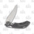 Olamic Wayfarer 247 Folding Knife 105B Bowie (Stonewash Titanium  Satin Wave)
