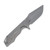 Something Obscene J Cape V4 Gray 3.5in Plain Gray Bead Blast Drop Point