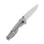 SOG Flash FL Folding Knife Silver SS Handle 3.44in Satin Drop Point Blade