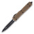 Microtech Ultratech Signature Series Out-The-Front Automatic Knife (D/E Black F/S | Frag Tan)