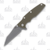Hinderer Eklipse 3.5 Folding Knife Working Finish Wharncliffe Olive G-10/Battle Blue Titanium KEK35WCBG