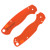 Glow Rhino Spyderco Paramilitary 2 Knife Handle Scales Blaze Orange G-10 