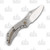 Olamic Busker Semper Framelock Folding Knife 016-S (Satin Magnacut  Forged Gold FatCarbon/Frosty Titanium)