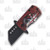Rite Edge Money Clip Framelock Knife Punisher Red