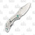Olamic Busker Largo Framelock Folding Knife 009-S (Satin Magnacut  Arctic Storm FatCarbon/Jeweled)