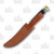 Black Tiger Skinner Fixed Blade Knife with Leather Sheath
