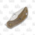 Olamic Busker Semper Framelock Folding Knife 011-S (Satin Magnacut  Dark Matter FatCarbon/Frosty Bronze)