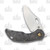 Olamic Busker Semper Framelock Folding Knife 011-S (Satin Magnacut, Dark Matter FatCarbon/Frosty Bronze) BCF011S