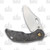 Olamic Busker Semper Framelock Folding Knife 011-S (Satin Magnacut  Dark Matter FatCarbon/Frosty Bronze)