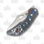 Olamic Busker Semper Framelock Folding Knife 007-S (Satin Magnacut  Nebula FatCarbon/Frosty)