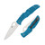 Spyderco Endura 4 Lightweight Blue 3.8 Inch Plain Satin Clip Point SPC10FPBL