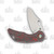 Olamic Busker Semper Framelock Folding Knife 025-S (Satin Magnacut  Lava Flow FatCarbon/Neontropic)